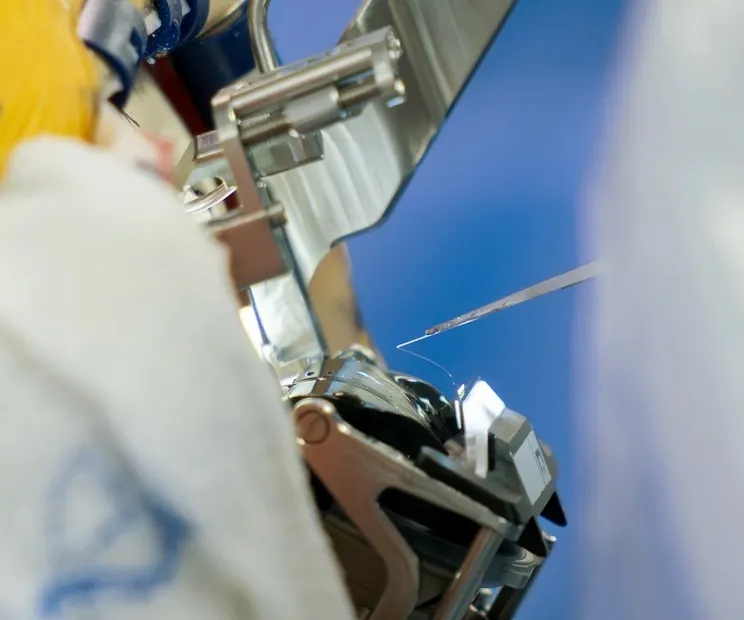 The Neuralink surgical robot placing an electrode thread
