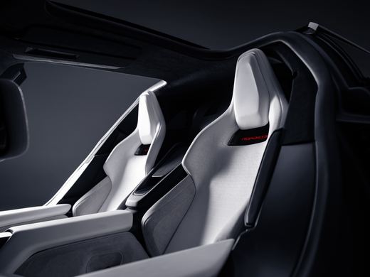 The two molded white seats of the 2026 Tesla Roadster