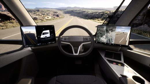 Tesla Semi center-seat cockpit